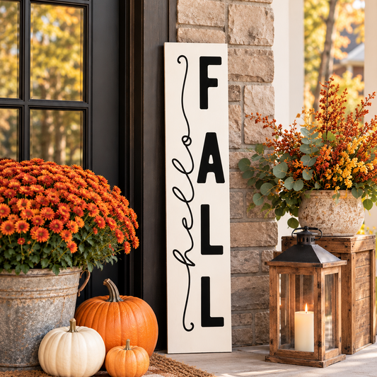 Hello Fall Welcome Sign