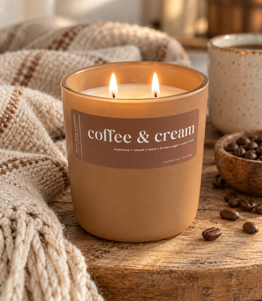 Coffee & Cream Beeswax Candle