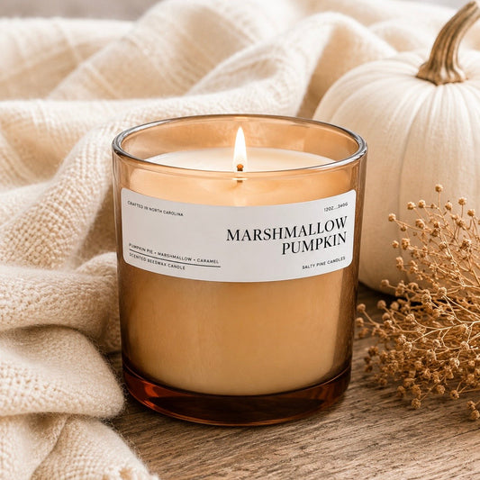 Marshallow Pumpkin Beeswax Candle - 12oz Aura Jar