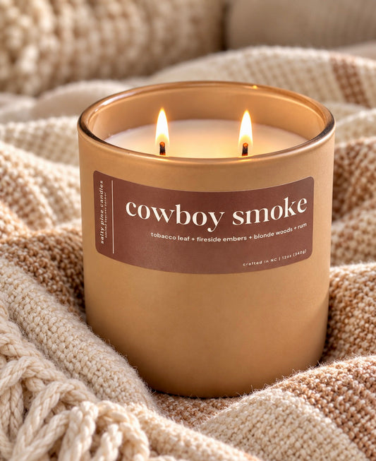 Cowboy Smoke Beeswax Candle - 12oz
