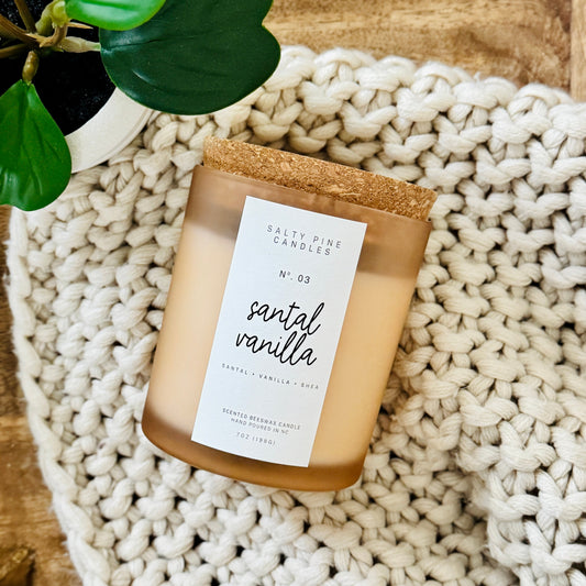 Santal and Vanilla Beeswax Candle - 7oz Icon Jar
