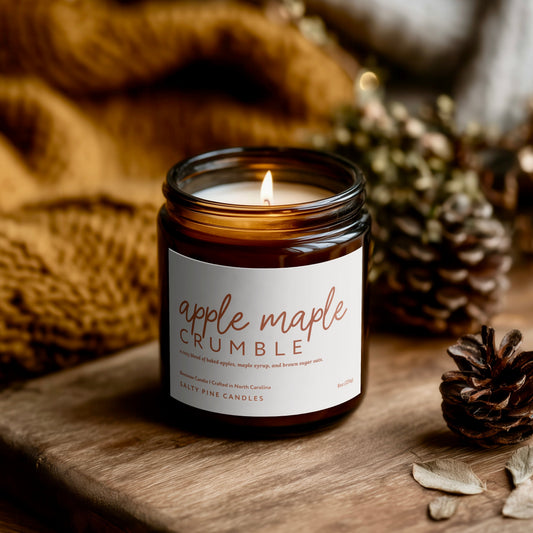Apple Maple Crumble Beeswax Candle