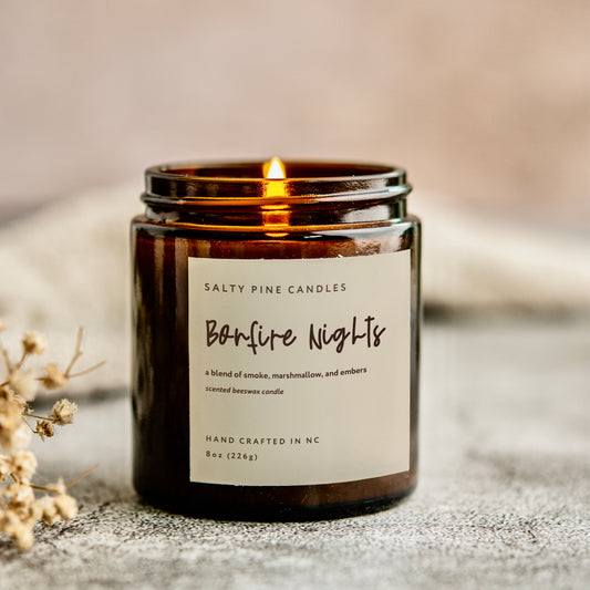 Bonfire Nights Beeswax Candle