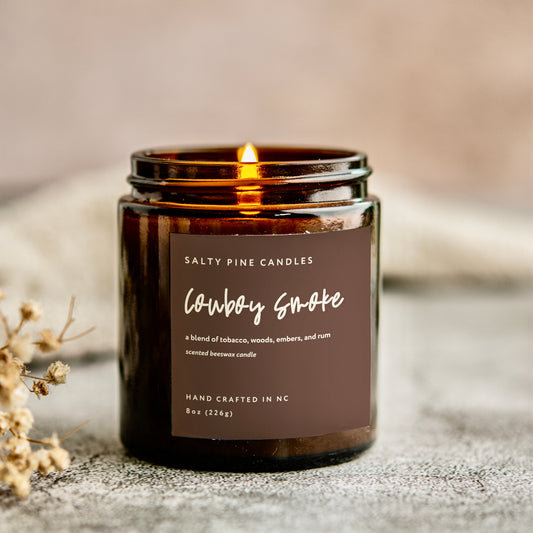 Cowboy Smoke Beeswax Candle