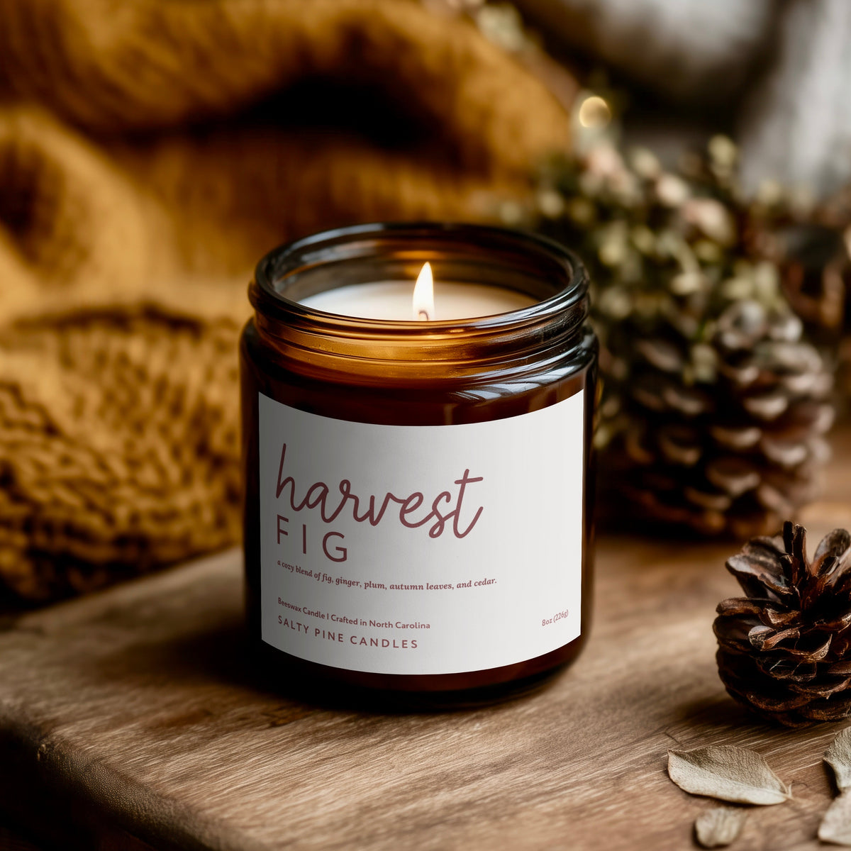 Harvest Fig Fall Beeswax Candle