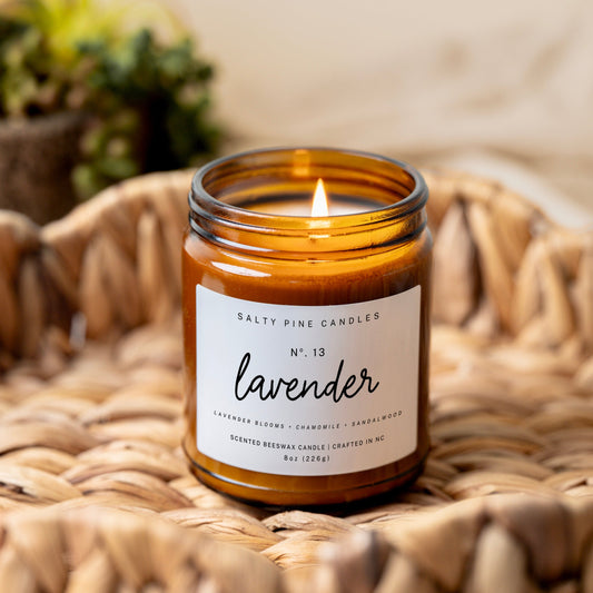 Lavender Beeswax Candle