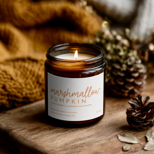 Marshmallow Pumpkin Beeswax Candle