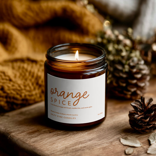 Orange Spice Beeswax Candle