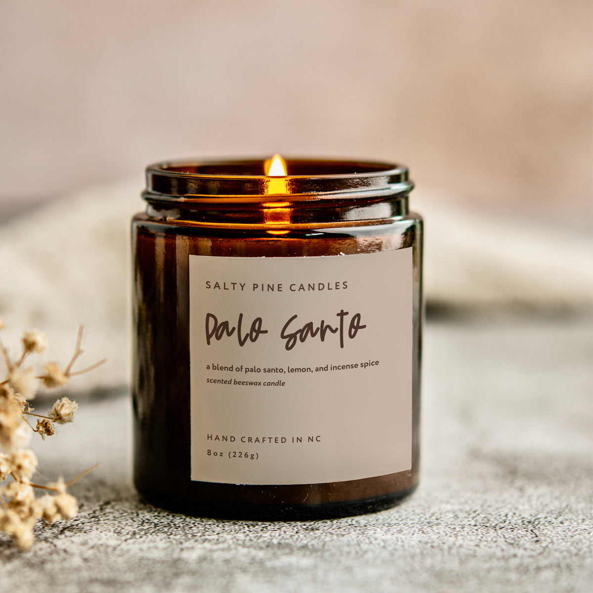 Palo Santo Beeswax Candle