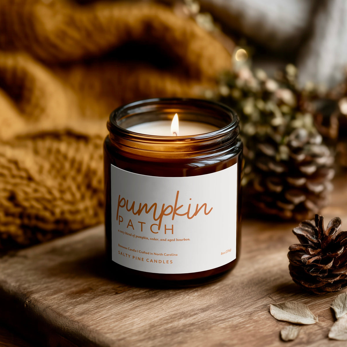 Pumpkin Patch Beeswax Candle