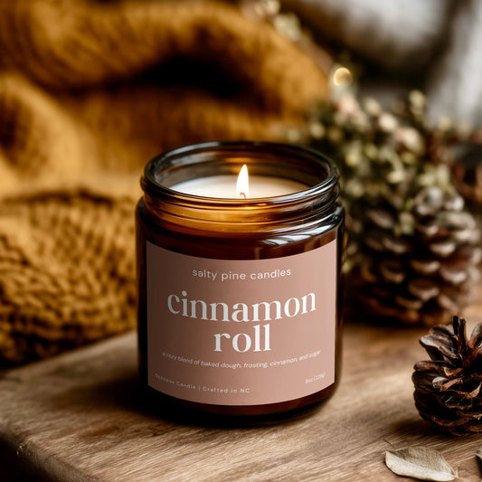 Cinnamon Roll Beeswax Candle