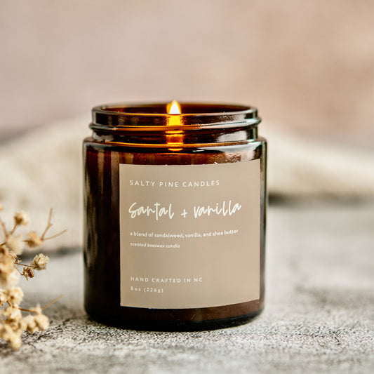 Santal and Vanilla Beeswax Candle