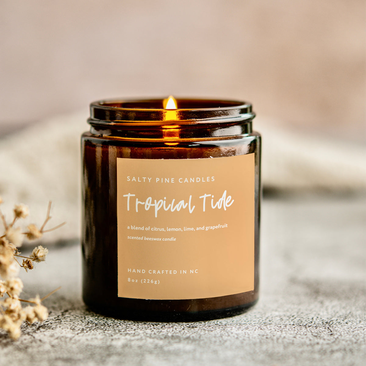 Tropical Tide Beeswax Candle